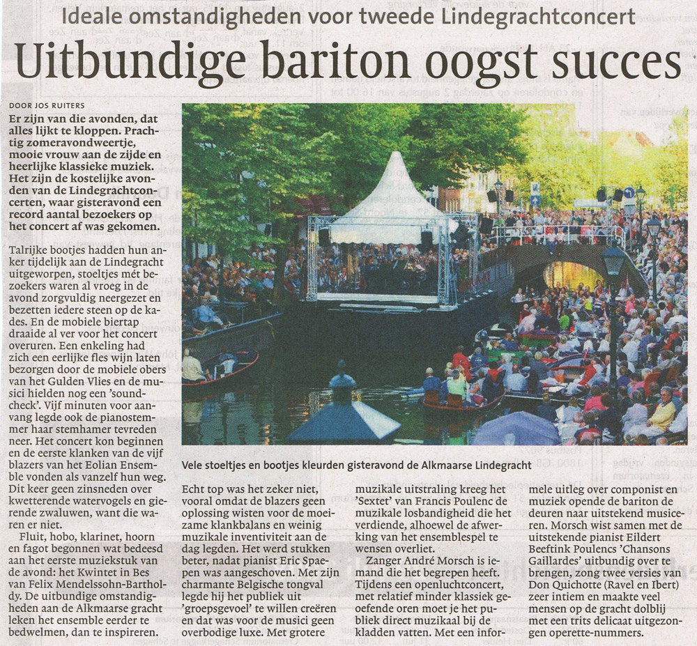 Recensie in het Noordhollands Dagblad van 30 juli 2008