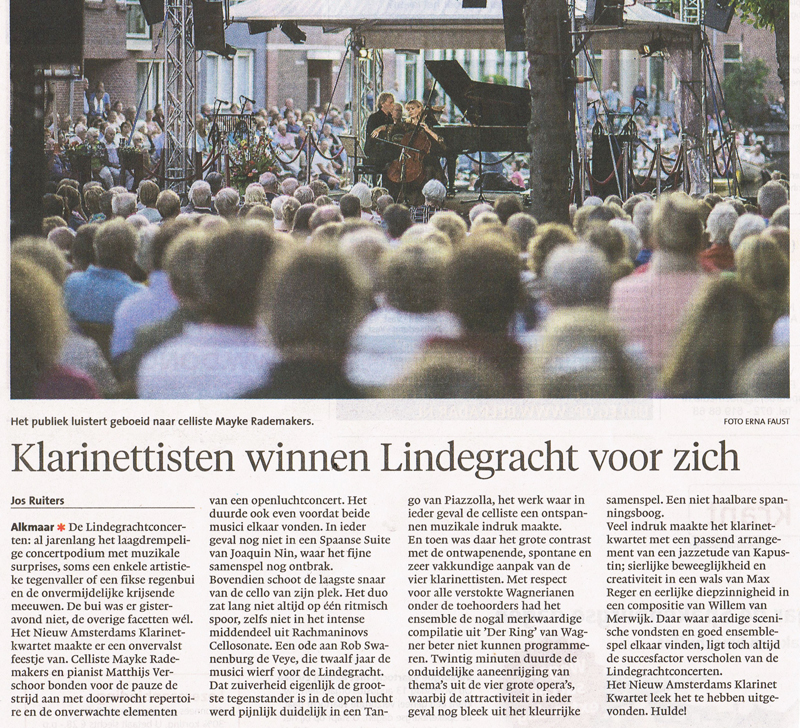 Recensie Alkmaarsche Courant 6 augustus 2014